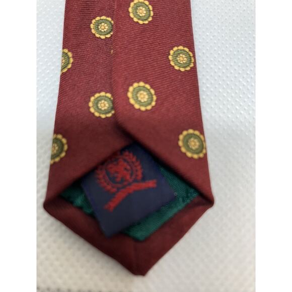 Tommy Hilfiger Tie Yellow Geometric Pattern Two Tone Design - Picture 7 of 7